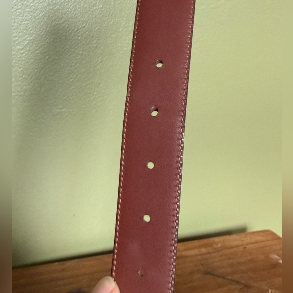 Coach Women's Leather Harness Belt Sz 32 W/ 37.5" x‎ 1.25" Leather Plus Buckle - Picture 2 of 6